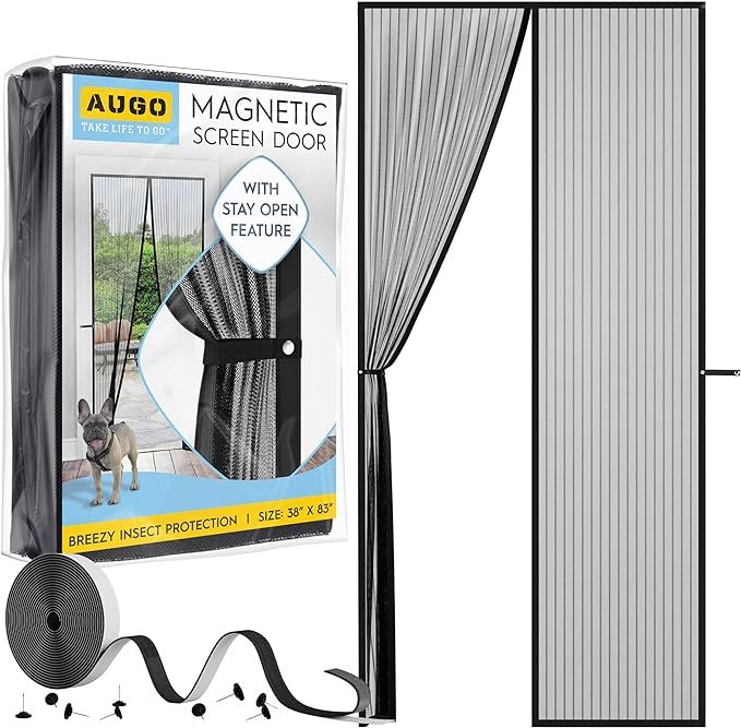 AUGO Magnetic Screen Door - Self Sealing, Heavy Duty, Hands Free Mesh Partition Keeps Bugs Out - ... | Amazon (US)