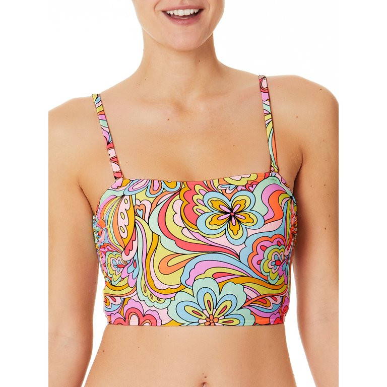 No Boundaries Printed Floral Tankini | Walmart (US)
