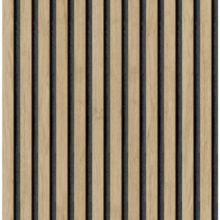 NuWallpaper Oak Brown Slat Wood Look Vinyl Peel and Stick Wallpaper Roll NUS4846 - The Home Depot | The Home Depot