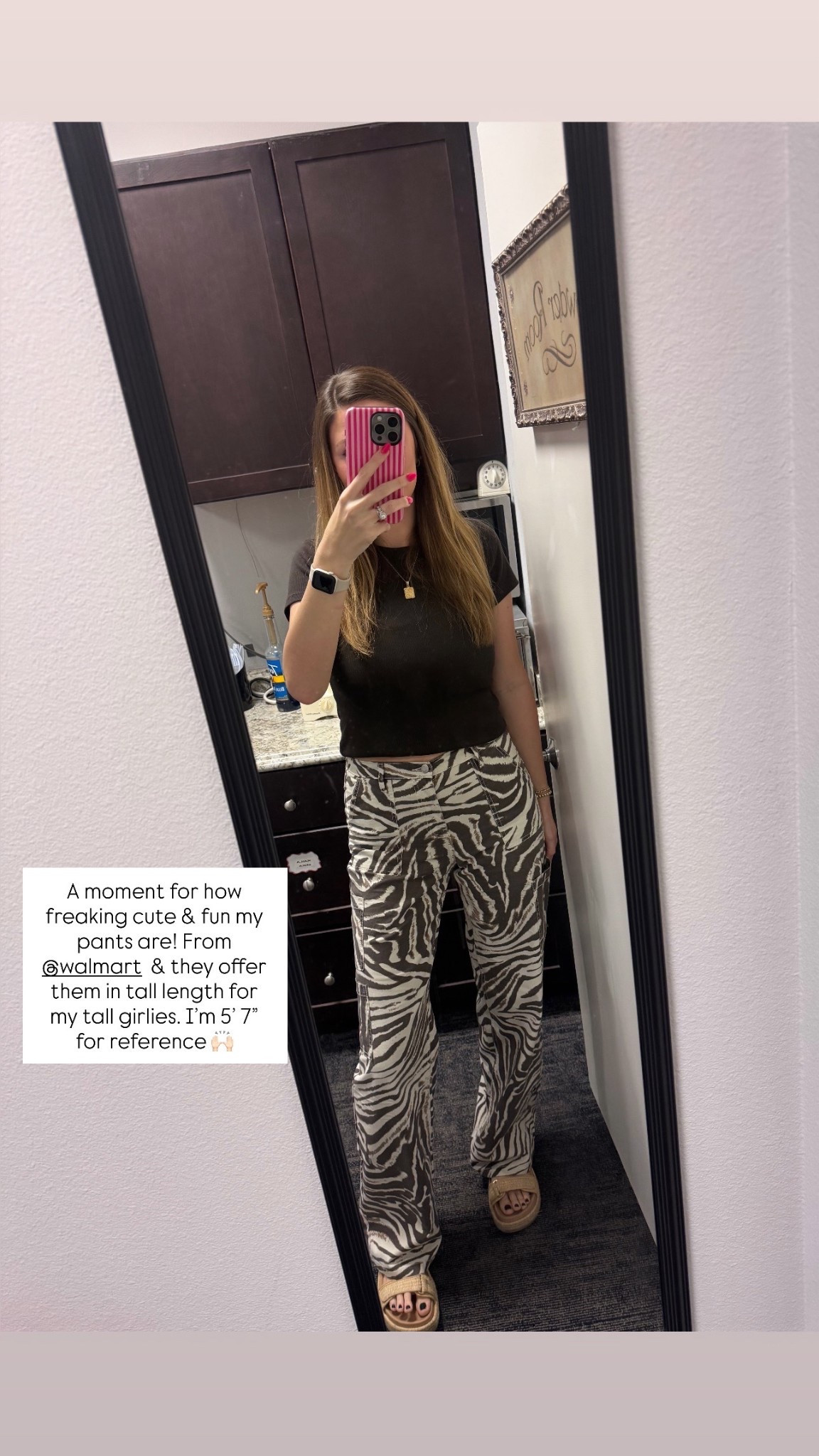 OBSESSED!!! Tall girls- runnnnn!! These zebra print pants from Walmart are amazing. And they have so many other colors too! 5’ 7” for reference

#LTKTall #LTKmomlife #LTKootd