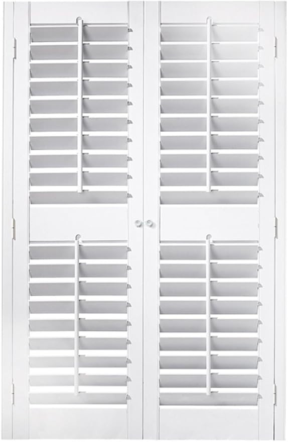 Interior Shutter Kit 2 1/4" Louver, Plantation Style (Paint Finish White, 23-25" W x 74" L) | Amazon (US)