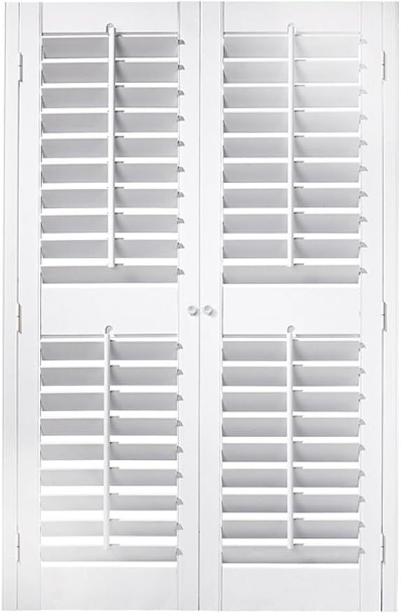 Interior Shutter Kit 2 1/4" Louver, Plantation Style (Paint Finish White, 23-25" W x 74" L) | Amazon (US)