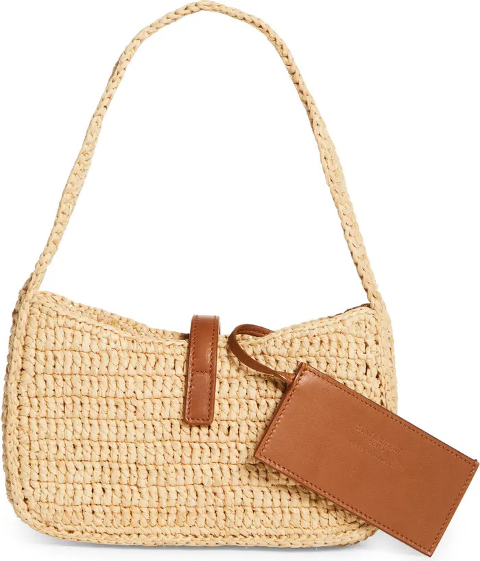 Saint Laurent Mini Le 5 à 7 Raffia Hobo | Nordstrom | Nordstrom