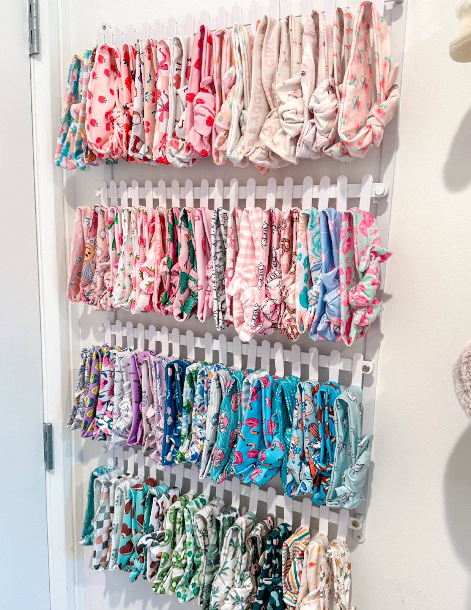 Headbands: shopknotties.com
Headband organizer, bow organization, hair accessories, baby bows, baby accessories, toddler girl bows and headbands

#LTKKids #LTKBaby #LTKHome