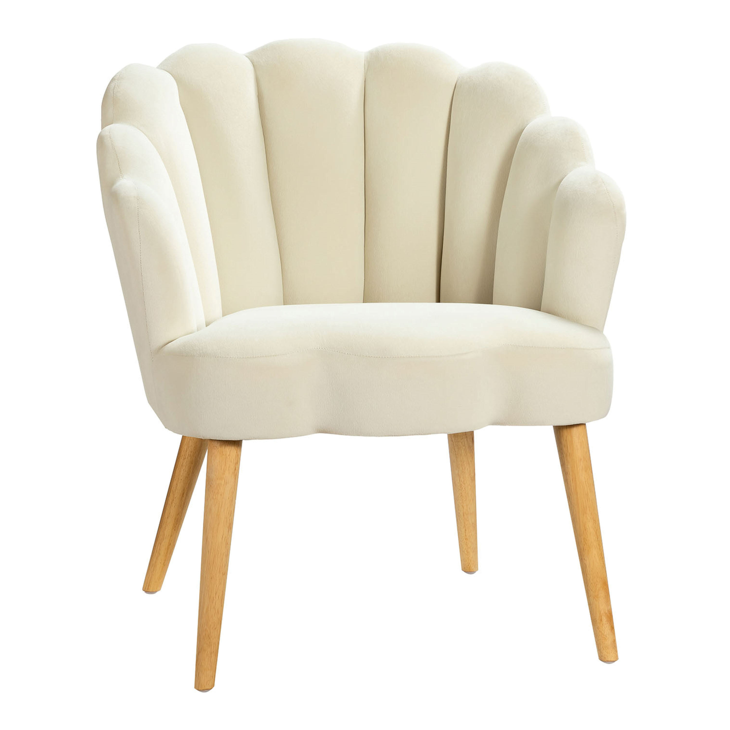 Margery Velvet Scalloped Upholstered Chair | World Market