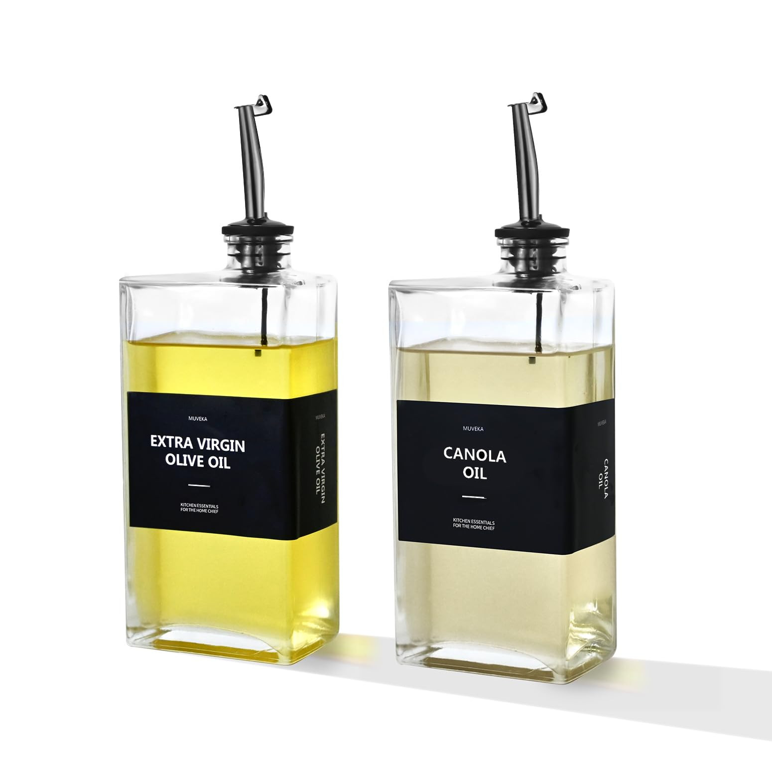 Olive Oil Dispenser Bottle for Kitchen, 16.9 oz/ 500 ml Cooking Oil Container, Glass Oil Dispense... | Amazon (US)