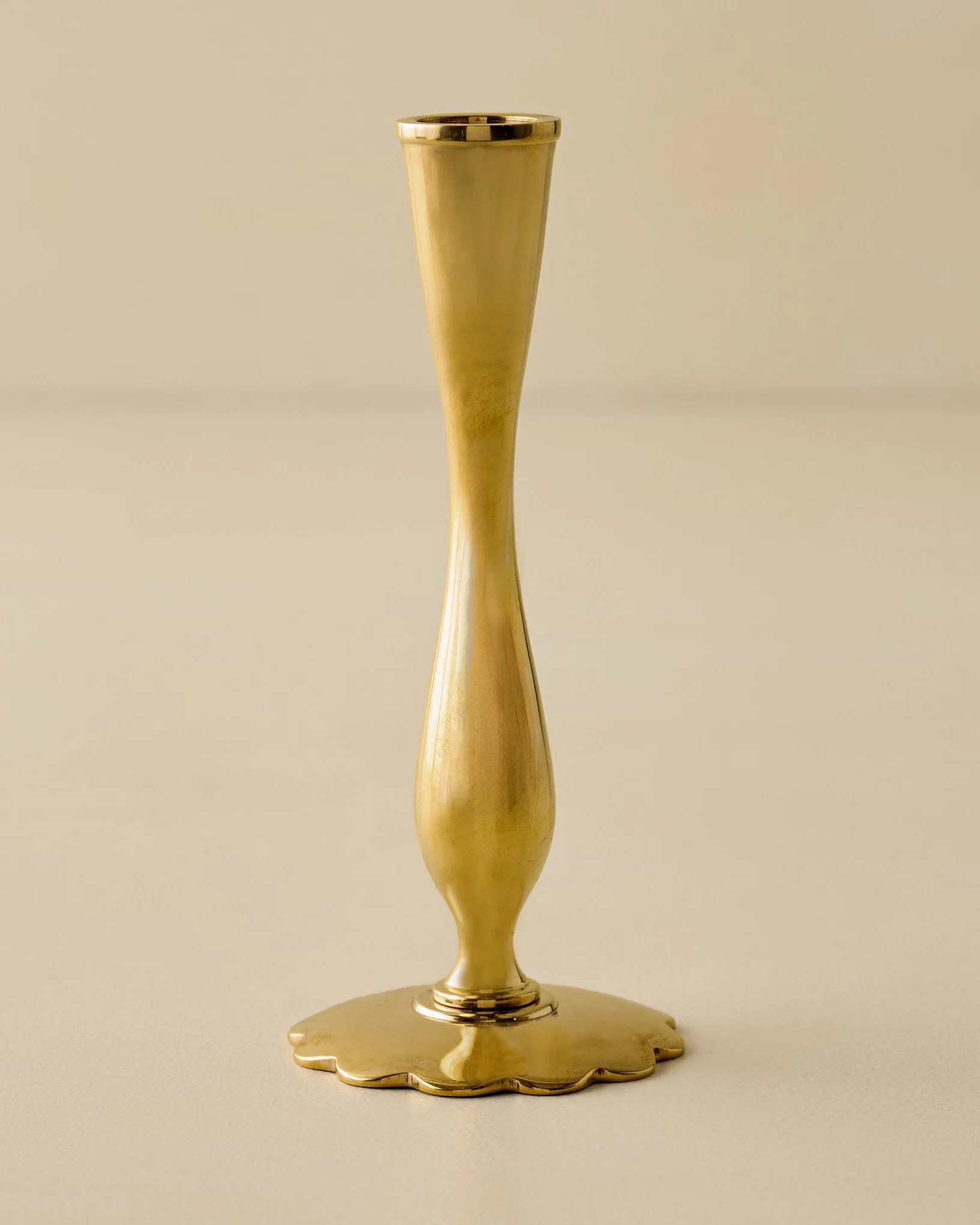 Eden Solid Brass Tulip Taper Holder | Magnolia