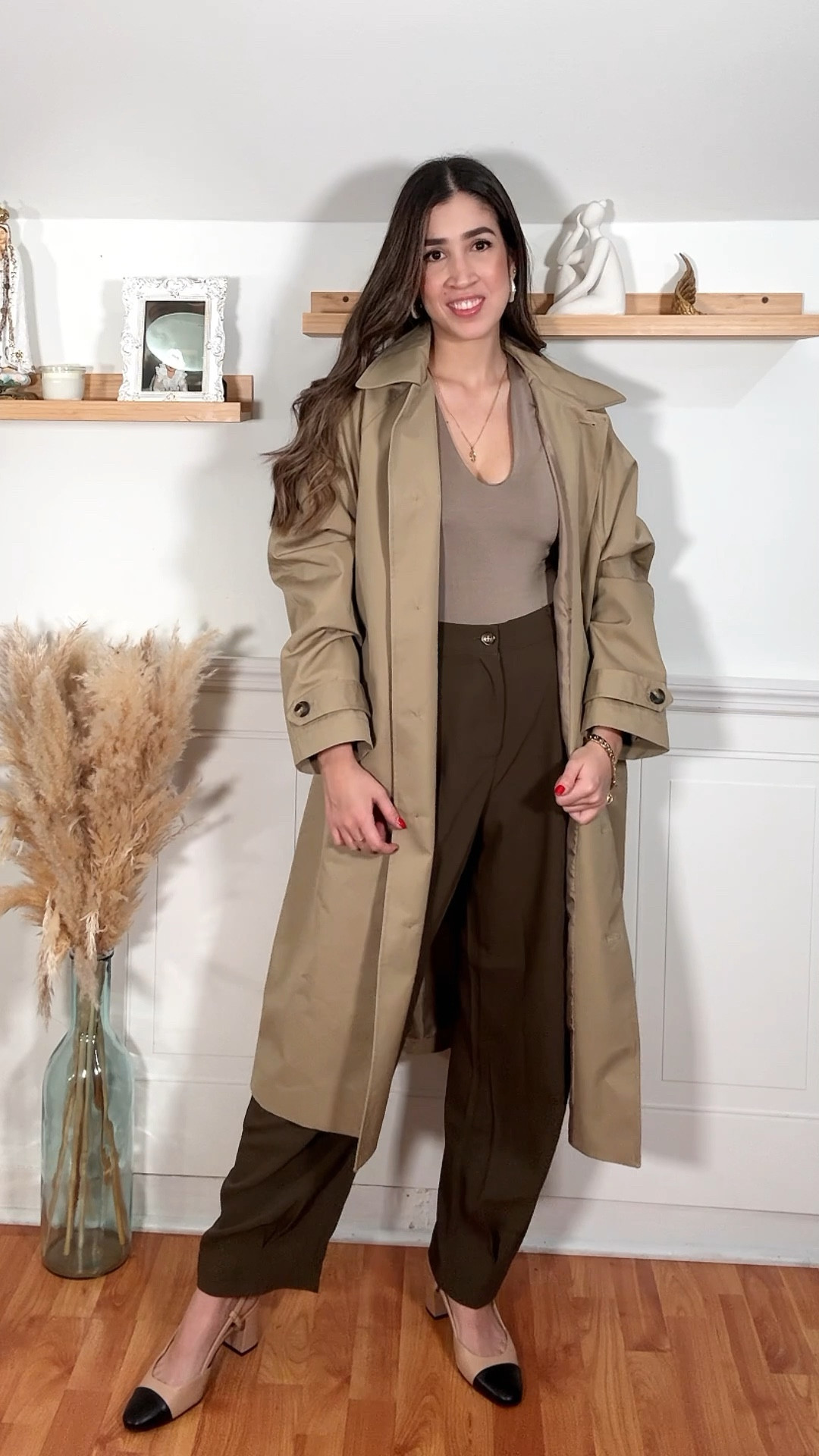 Wearing bodysuit size small! Trousers size 8 and trench coat medium.  I like it a little oversized  

#LTKSeasonal #LTKworkwear #LTKstyletip