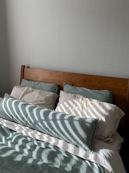 Spring bedding | Sage green bedding | spring bedroom inspo 
