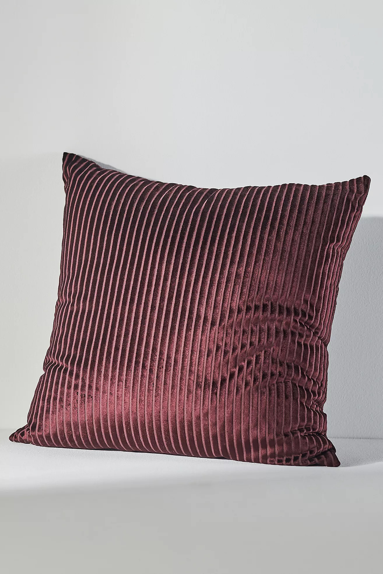 Fiora Ribbed Velvet Pillow | Anthropologie (US)