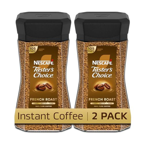 NESCAFÉ Taster's Choice Instant Coffee, Dark Roast Coffee, French Roast, 2 Jars (7 Oz Each) | Amazon (US)