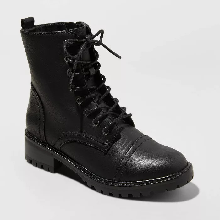 Women's Kamryn Wide Width Lace Up Combat Boot - Universal Thread™ | Target