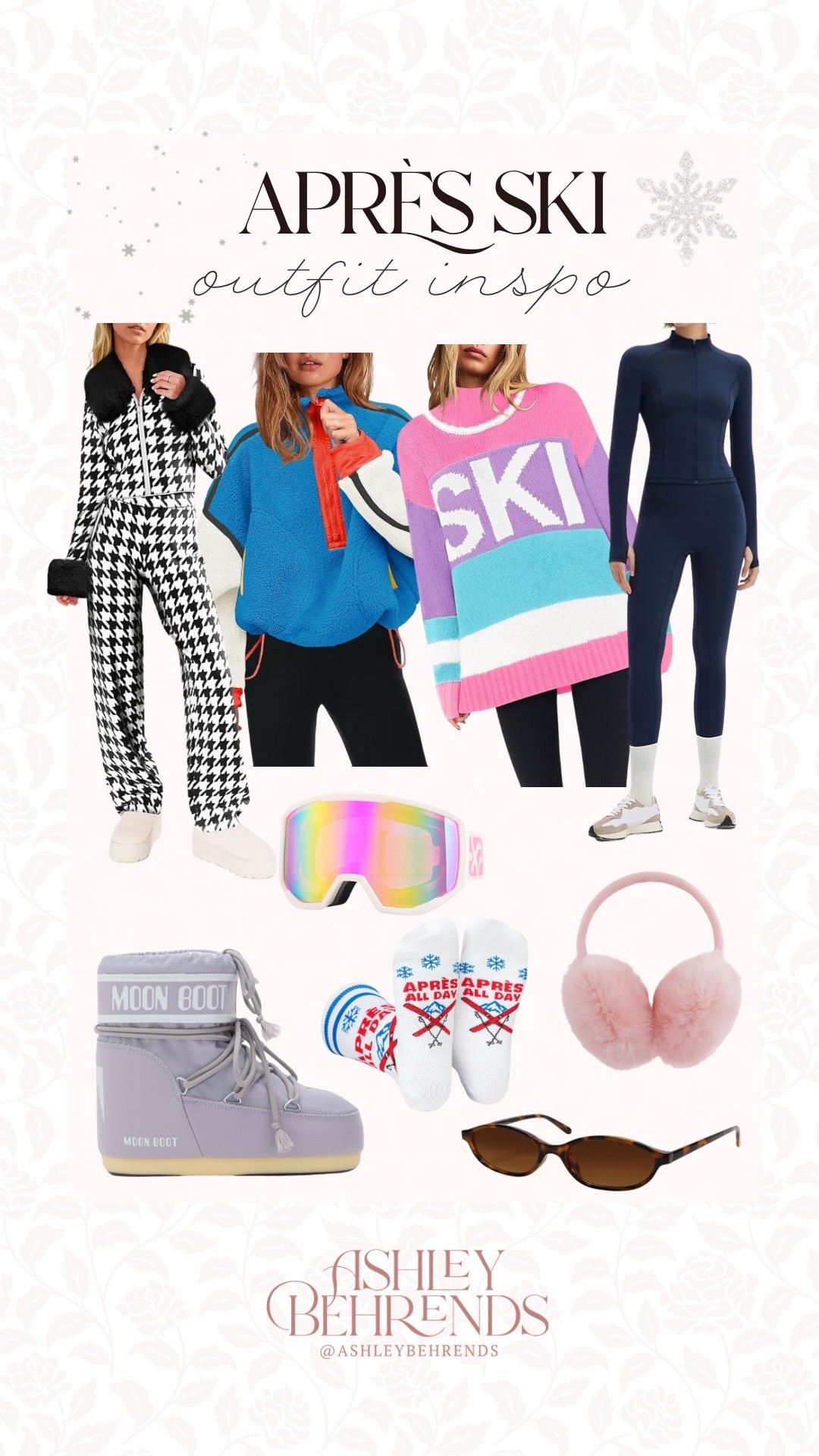 Gather the girls were having an Après Ski themed party! ❄️🎿 Fun, bold + colorful styles from Amazon! January winter cold weather outfits, ski suit, fleece jacket, moon boots, ear muffs. 

#LTKSeasonal #LTKFindsUnder100 #LTKTravel