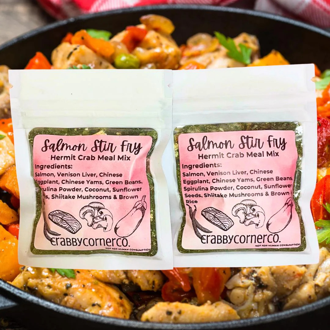 Salmon Stir Fry Meal Mix for Hermit Crabs, Food for Hermit Crabs, Balanced Meal for Hermit Crabs ... | Etsy (US)