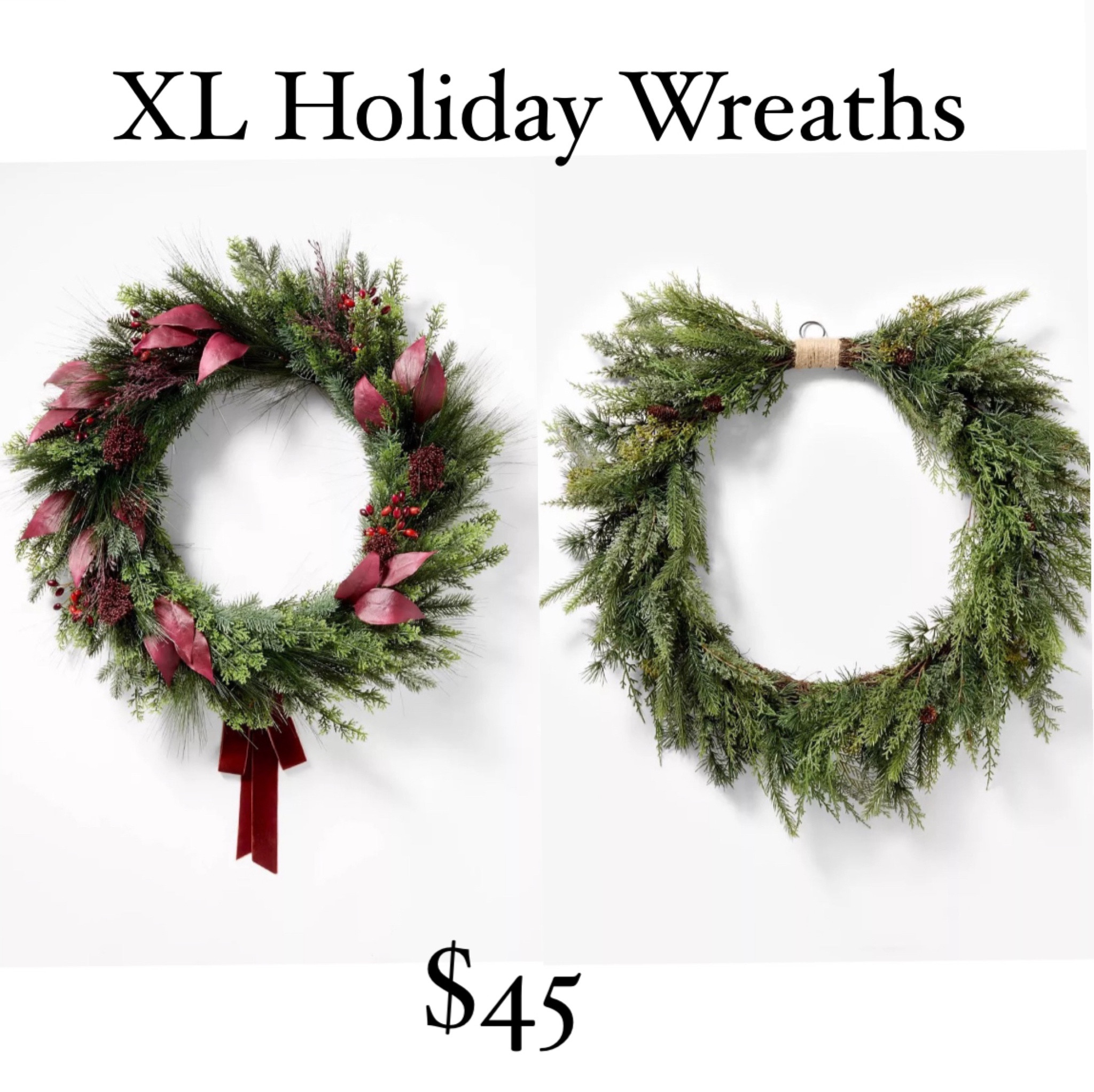 XL holiday wreaths only $45

#LTKHoliday #LTKFindsUnder50 #LTKSeasonal