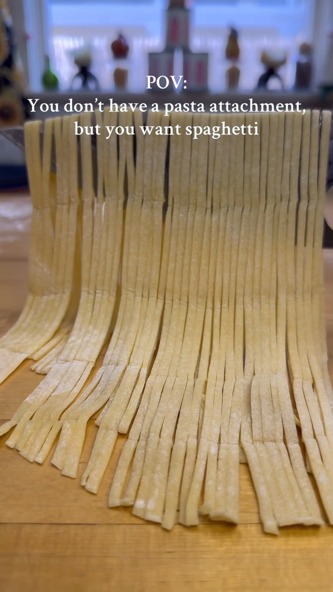 Cutting spaghetti by hand 🍝💛

#LTKHome #LTKFindsUnder50 #LTKParties