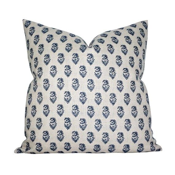 Outdoor Pillow Cover Rajmata Indigo Paisley Spark Modern | Etsy Canada | Etsy (CAD)