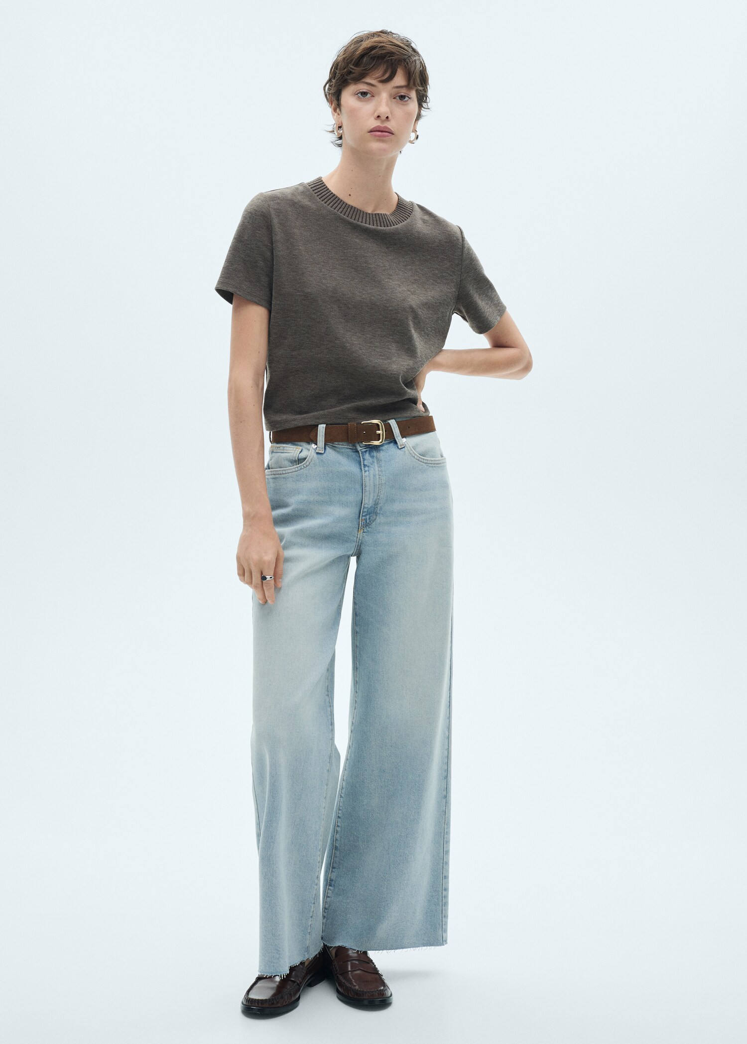 Mid-rise culotte-jeans - Dames | MANGO Nederland | MANGO (NL)