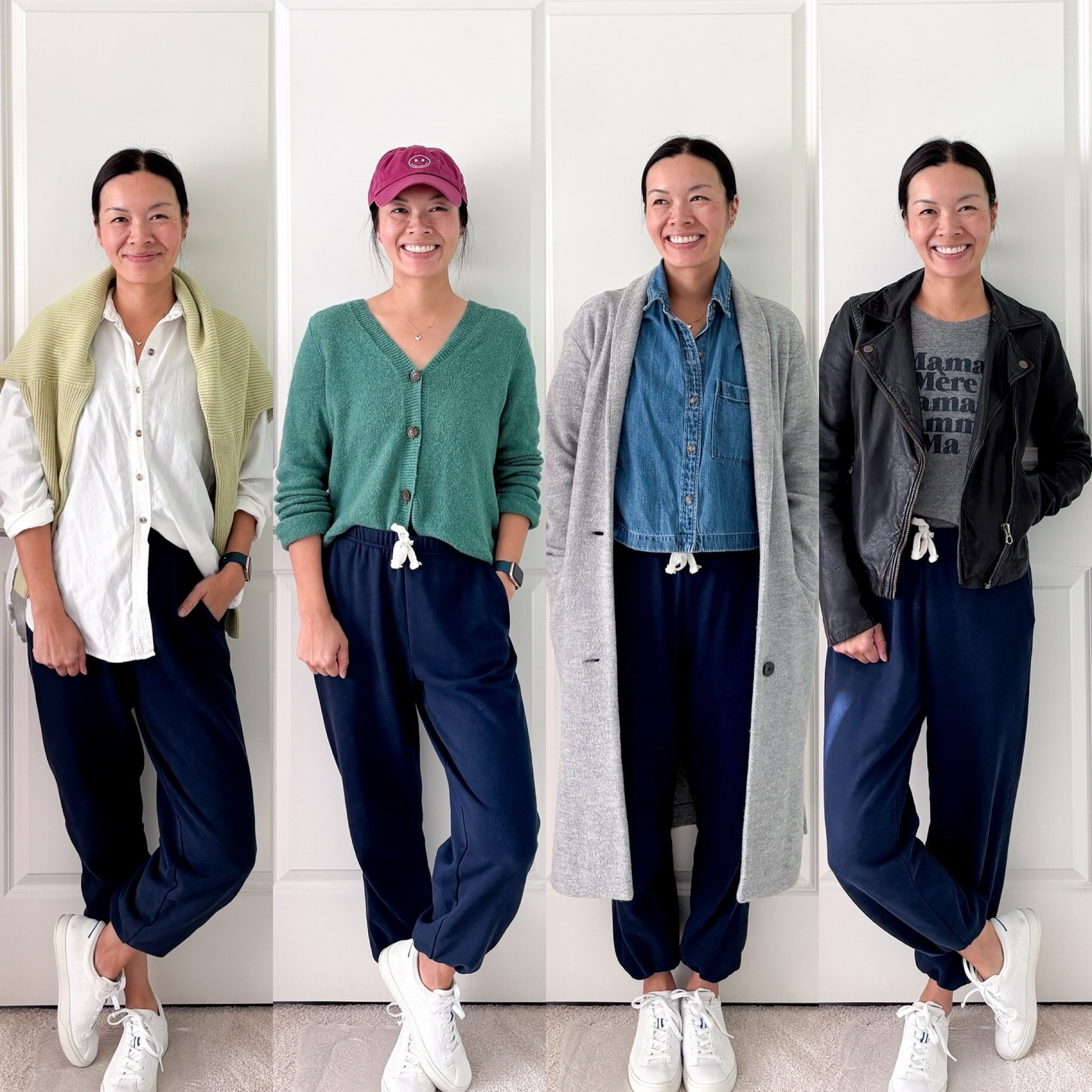Styling sweatpants sans sweatshirt - 4 easy Fall looks!

Octavia gave me an Everlane gift card for my birthday and said, “Go buy yourself something cute!” Do sweatpants count?? 😂

I’ve been loving these cozy @everlane sweats. One of my favorite ways of wearing them includes pairing them with a button down and a sweater over my shoulders.

How do you like to wear your sweatpants? 🙂