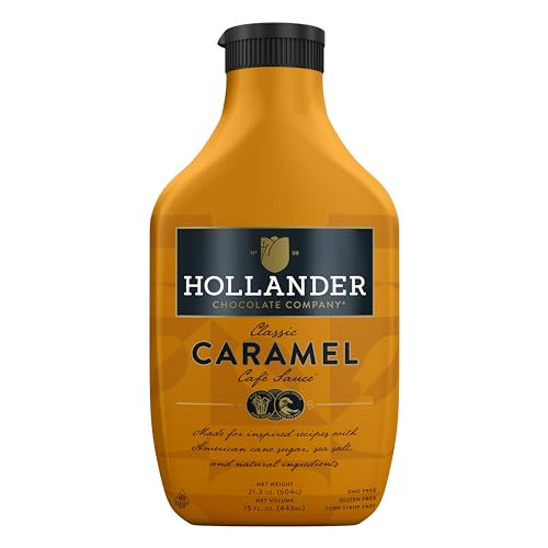 Hollander Caramel Café Sauce | GMO Free, Corn Syrup Free, Soy/Gluten Free |15 fl. oz. Squeeze Bo... | Amazon (US)