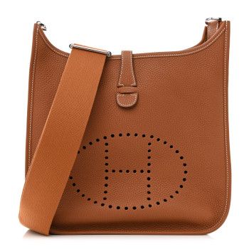 Taurillon Clemence Evelyne III PM Gold | FASHIONPHILE (US)