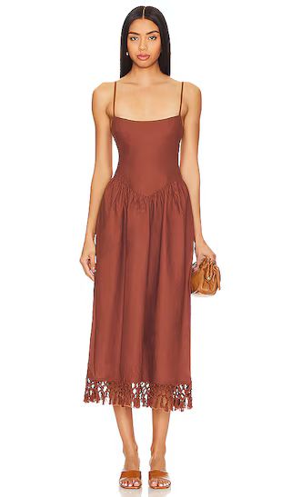 Lexi Midi Dress in Chocolate Brown | Revolve Clothing (Global)