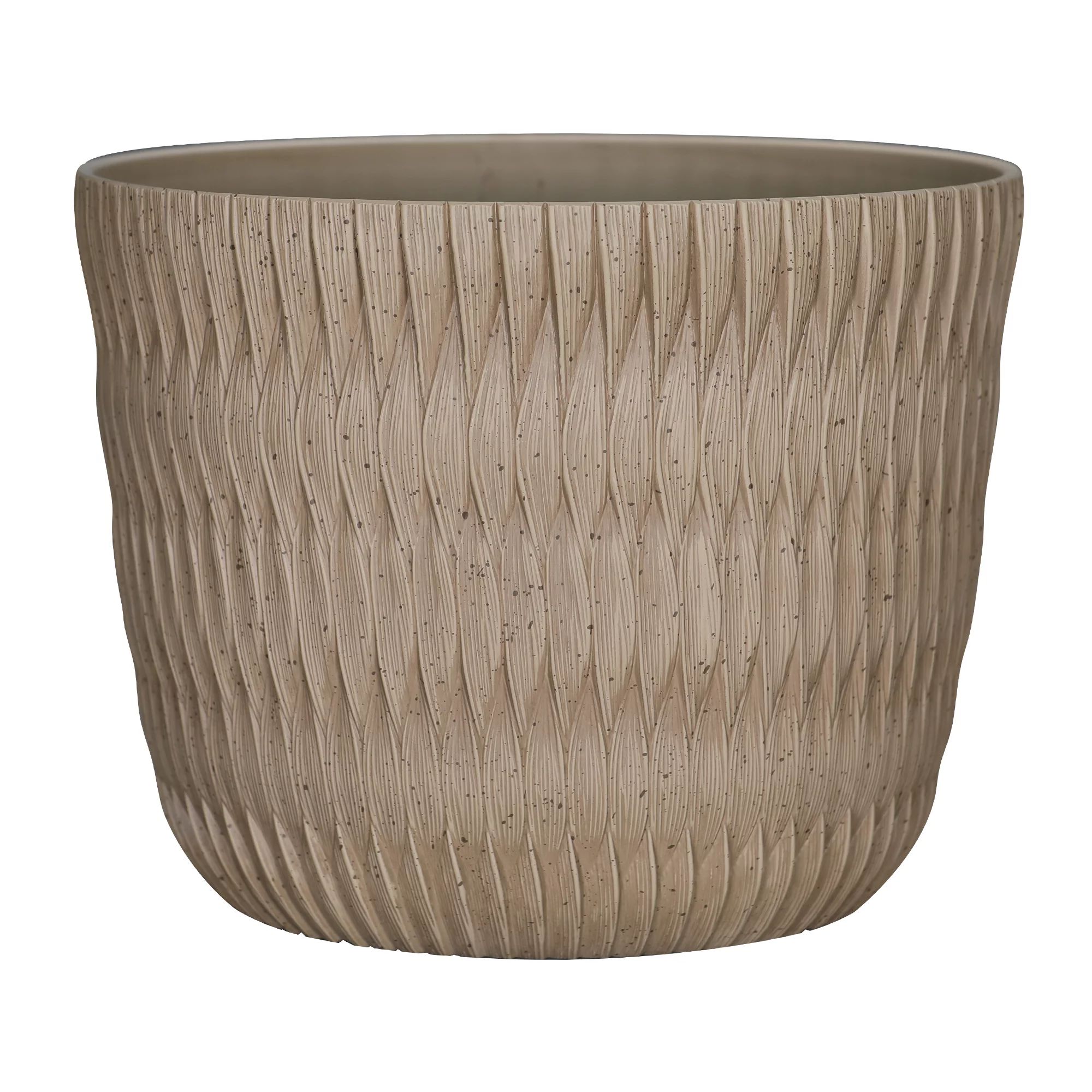 Better Homes & Gardens Carly Brown Resin Planter, 15.9in x 15.9in x 12.5in | Walmart (US)