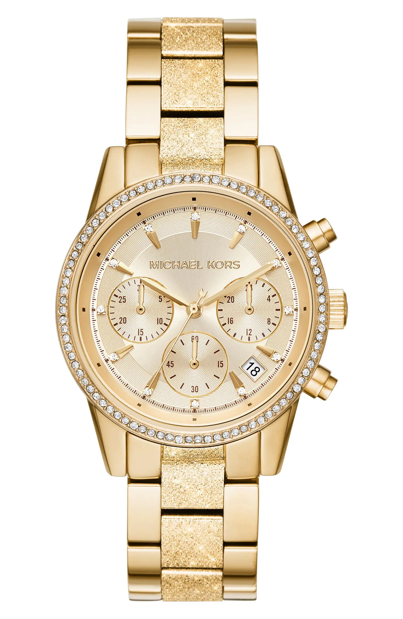 MICHAEL KORS Ritz Chronograph Bracelet Watch, 37mm | Nordstromrack | Nordstrom Rack