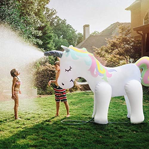 Fun Floats Giant Inflatable Unicorn Sprinkler Unicorn Water Toys for Summer Yard and Outdoor Play... | Amazon (US)