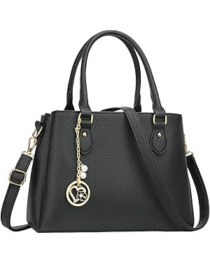 KKXIU Women Satchel Bags Handle Shoulder Handbags and Purses Pockets Zipper Leather Crossbody Bag... | Amazon (US)