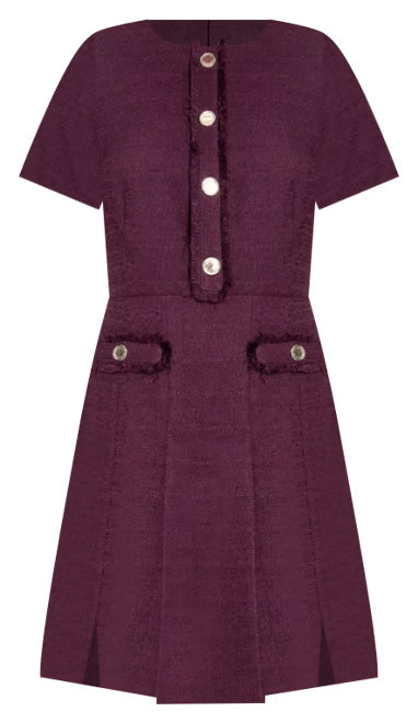 Women's Round-Neck Fringe-Trim Dress | Macy's