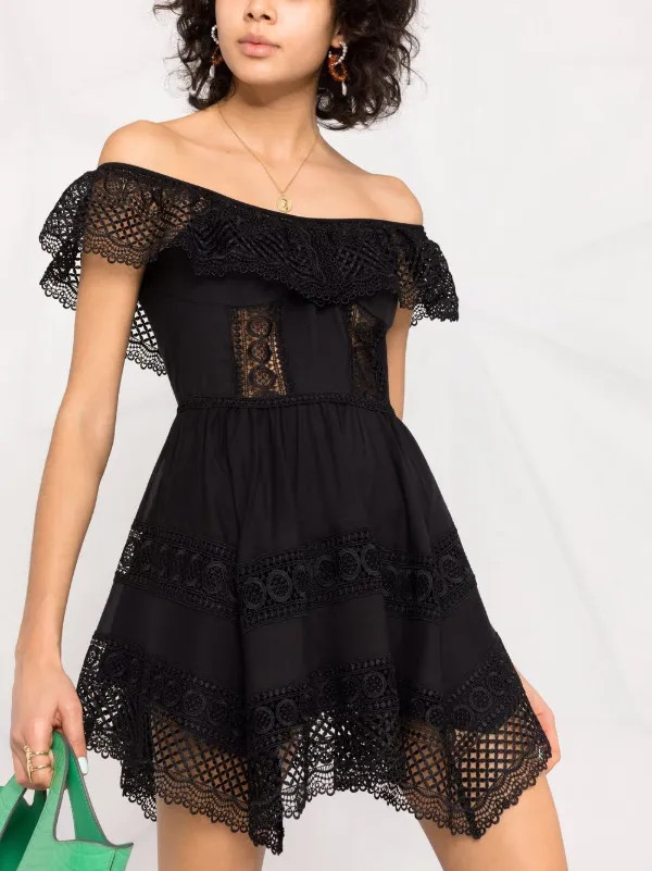 Charo Ruiz Ibiza lace-panel Dress - Farfetch | Farfetch Global