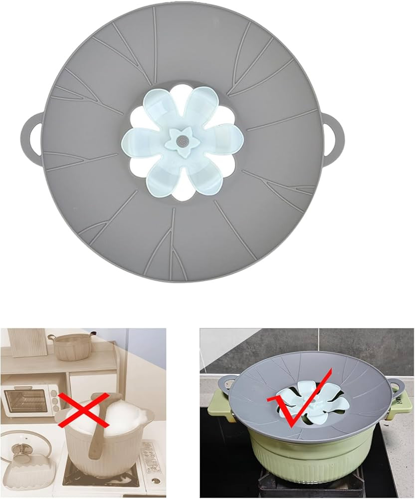 Spill Stopper Lid Cover, Boil Over Spill Stopper, Silicone Pot Lid, 10.24" Spill Stopper, Microwa... | Amazon (US)