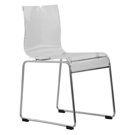 LeisureMod Lima Modern Acrylic Chair - Set of 2-Color:Clear | Walmart (US)