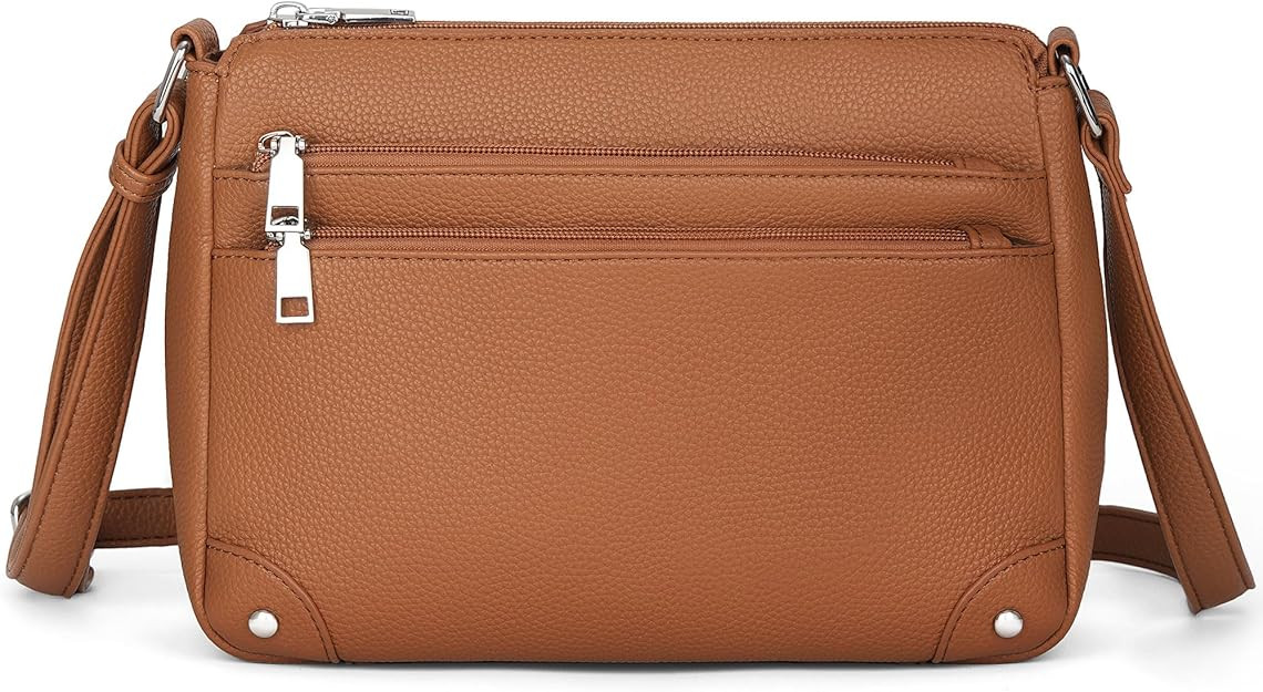 Crossbody Bags for Women Vegan Leather Cross Body Purse Roomy Medium Shoulder HandBags with Multi... | Amazon (US)