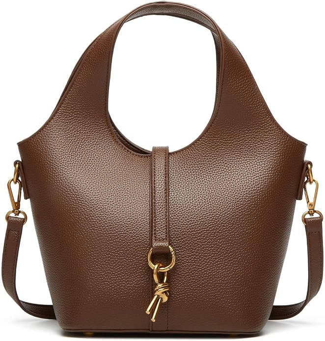 Women Bucket Bag PU Leather Hobo Bag Fashion Shoulder Crossbody Vintage Tote Small Handabg Purse | Amazon (US)
