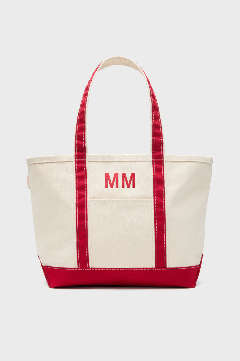 Red Medium Canvas Tote | Tuckernuck (US)
