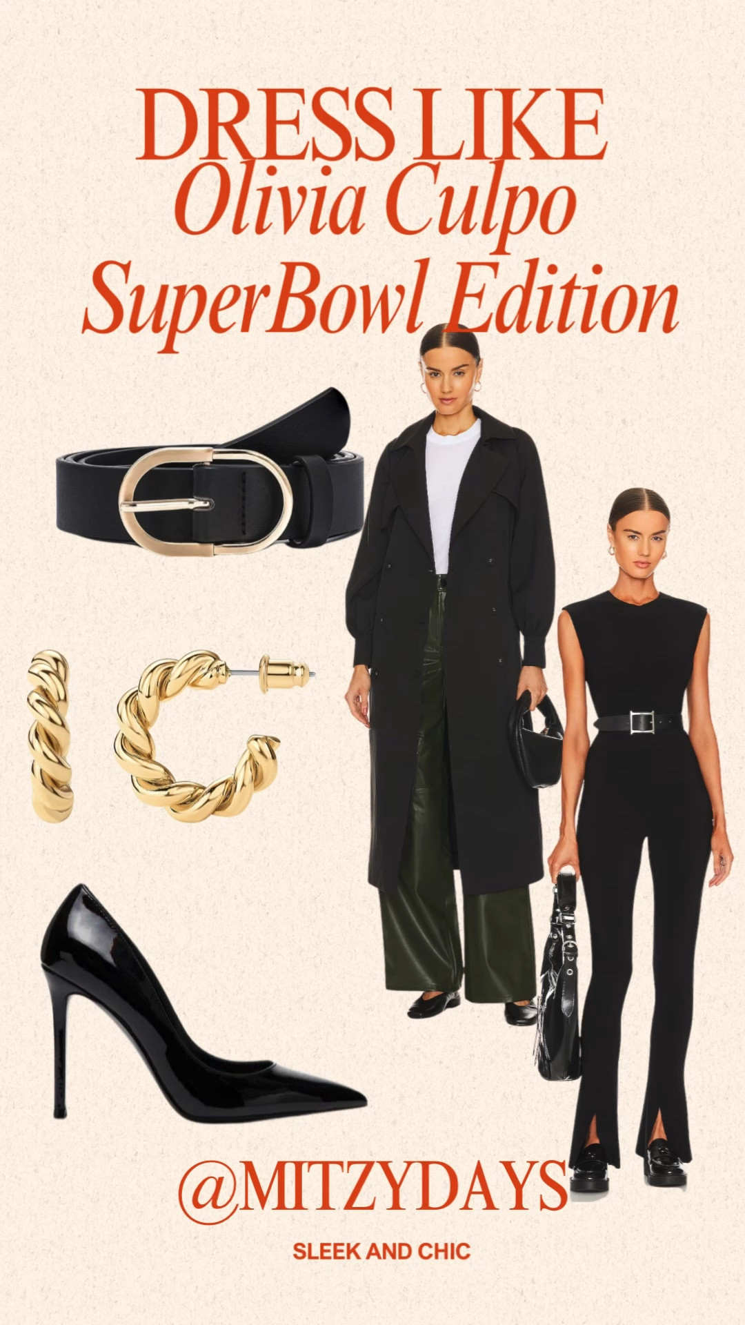 Superbowl edition! I want to dress like Olivia culpo! Sleek and chic all black outfit with gold accents! 

I'm always loving her vibe 

Big Game | women | women outfit | super bowl | earring | pumps 

#heels #datenight #oliviaculpo #ootd #styleinspo #styleguide 

#LTKfindsunder100 #LTKstyletip #LTKshoecrush