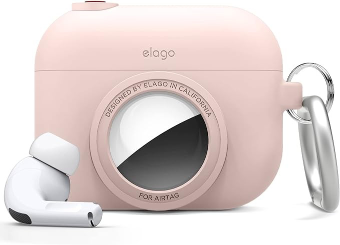 elago AirTag Compatible with AirPods Pro Instant Case, Classic Design Camera Case, Keychain Inclu... | Amazon (US)