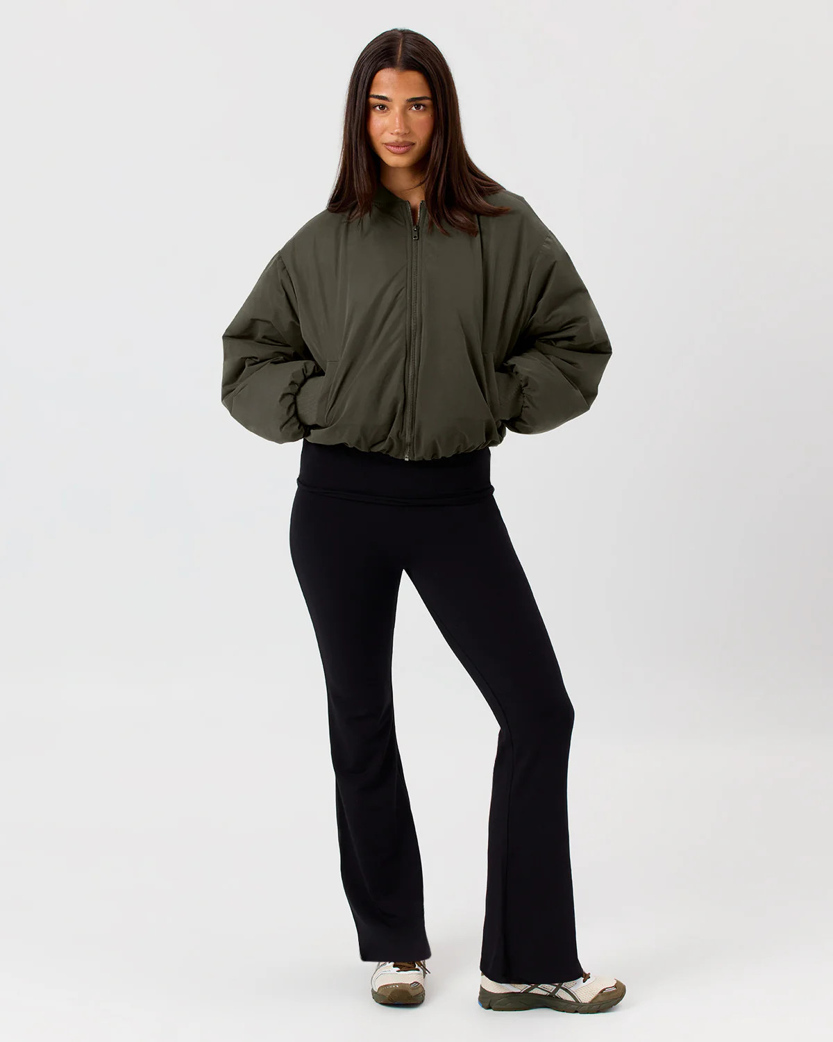 Jersey Flare Pant | Black | Crop Shop Boutique US