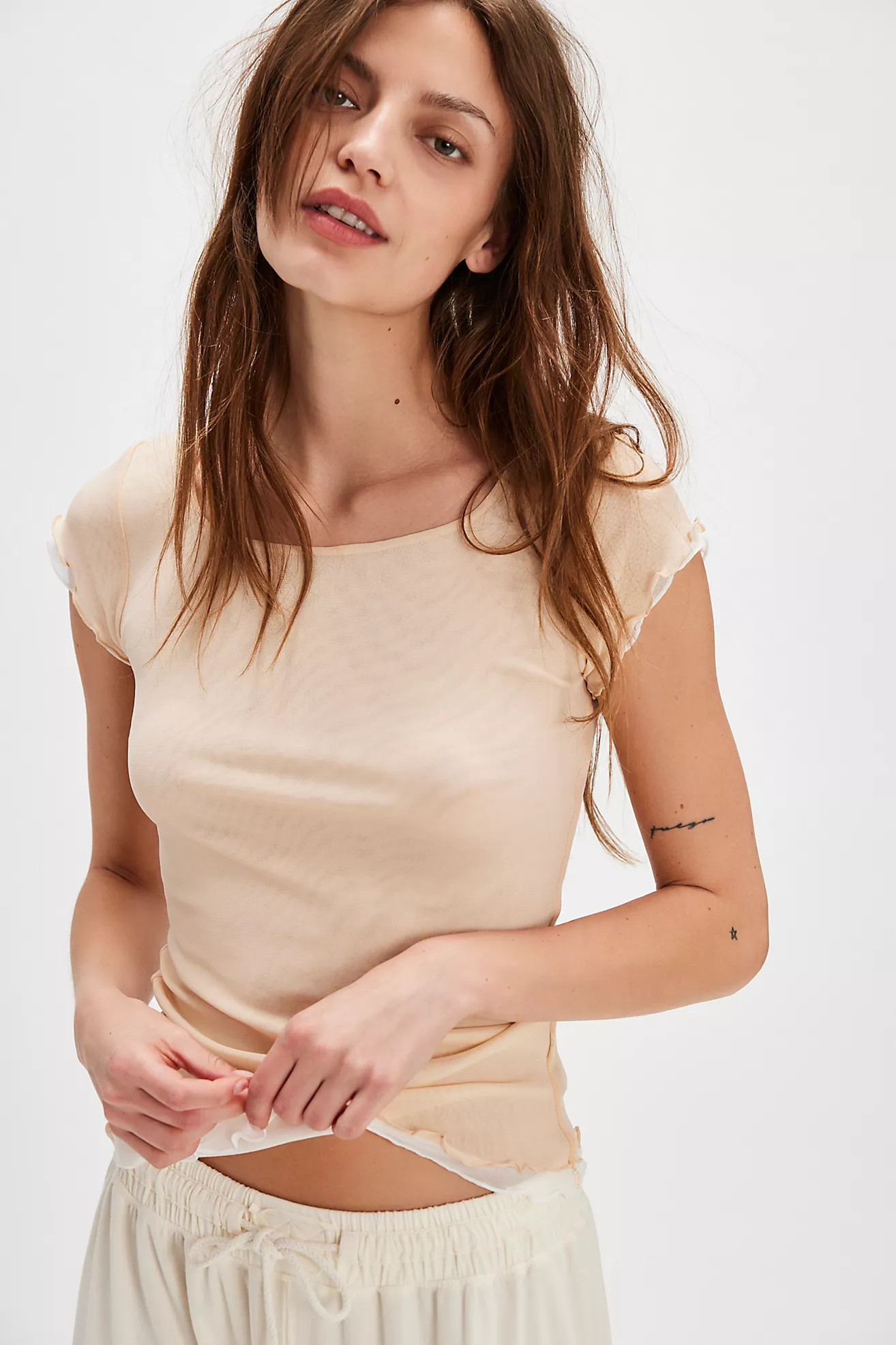 Double Take Mesh Tee | Free People (Global - UK&FR Excluded)