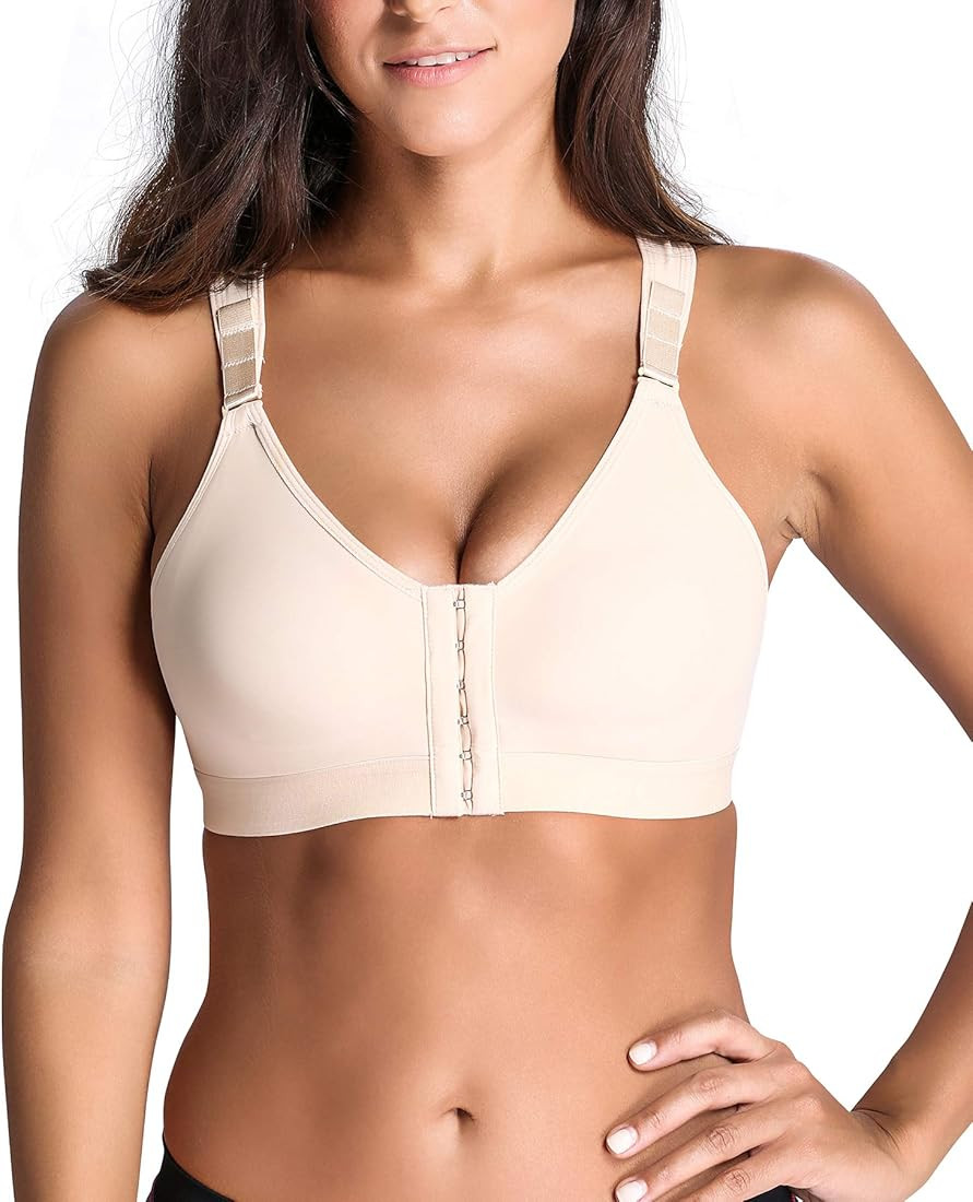 SHAPERX Women‘s Post-Surgery Front Closure Brassiere Sports Bra | Amazon (US)