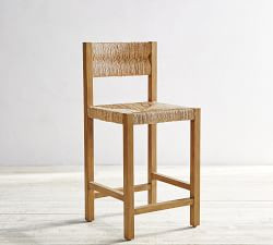 Malibu Woven Stool | Pottery Barn (US)