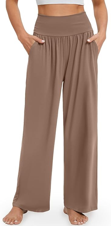 Gracyoga Wide Leg Yoga Pants for Women Casual Loose Cozy Sweatpants High Waisted Lounge Pajama Fl... | Amazon (US)
