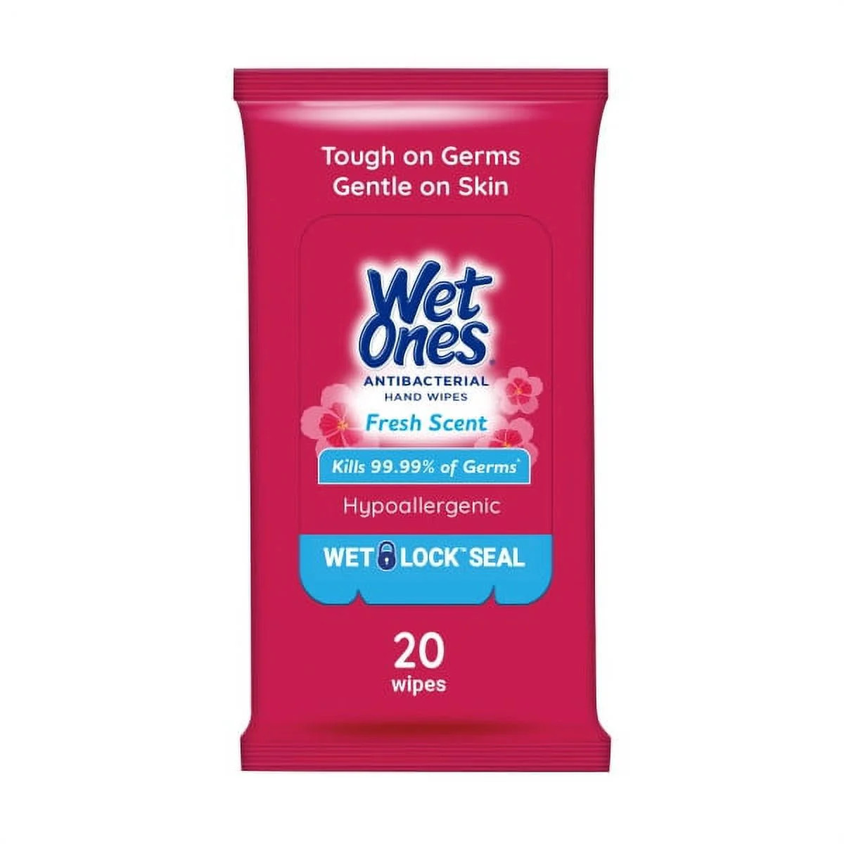 Wet Ones Antibacterial Fresh Scent Hand Wipes 20 Ct Travel Pack, Hypoallergenic, Kills Germs, Lea... | Walmart (US)