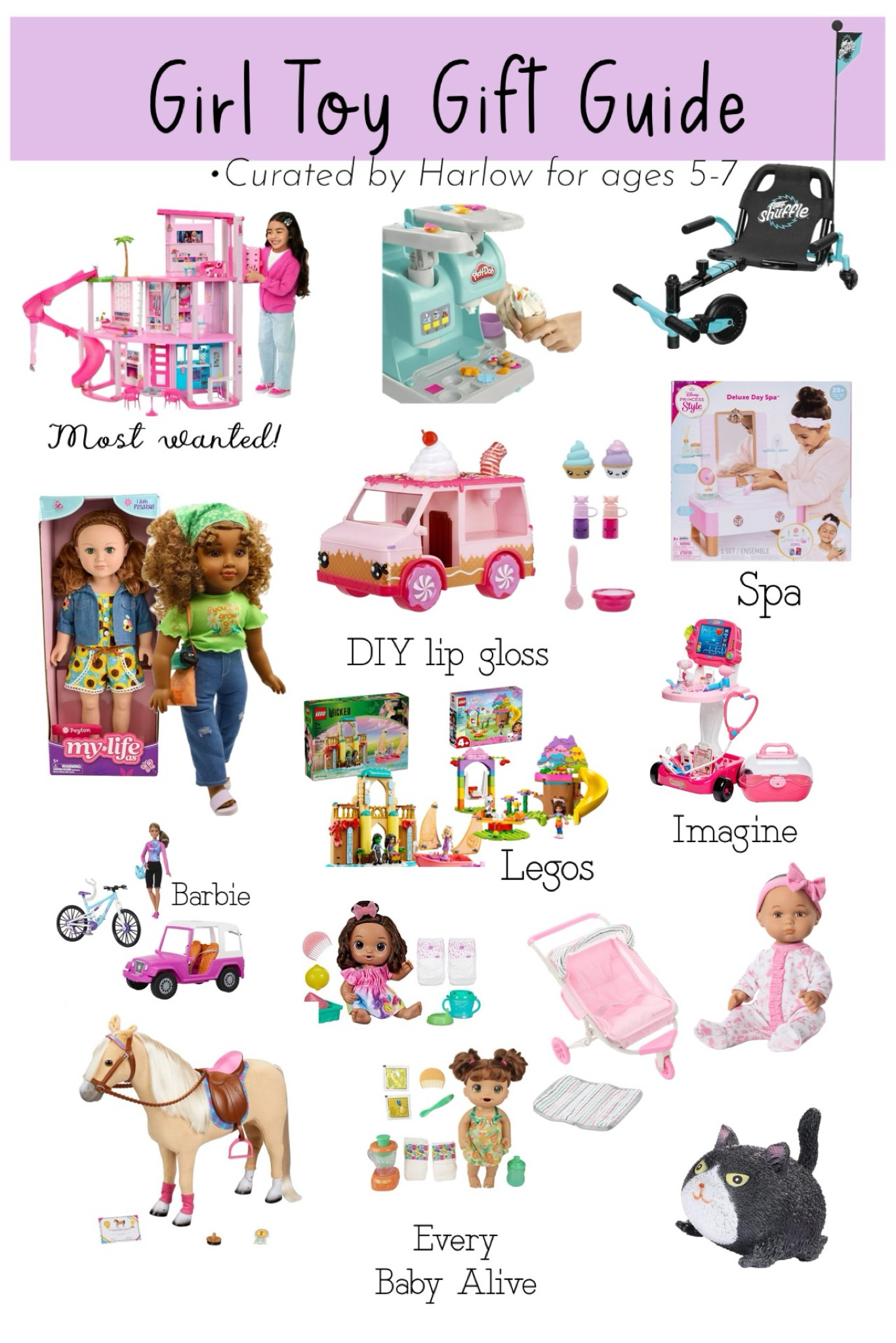 Gifts for girls ages 5-7 (we went through toy aisles and all the online pages—every single one—and Harlow showed me her wish list). Hope this helps someone! 

#LTKGiftGuide #LTKHoliday #LTKKids