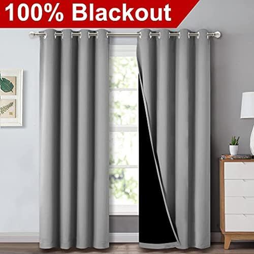 NICETOWN Full Shade Curtain Panels, Pair of Energy Smart & Noise Blocking Out Blackout Drapes for Di | Amazon (US)
