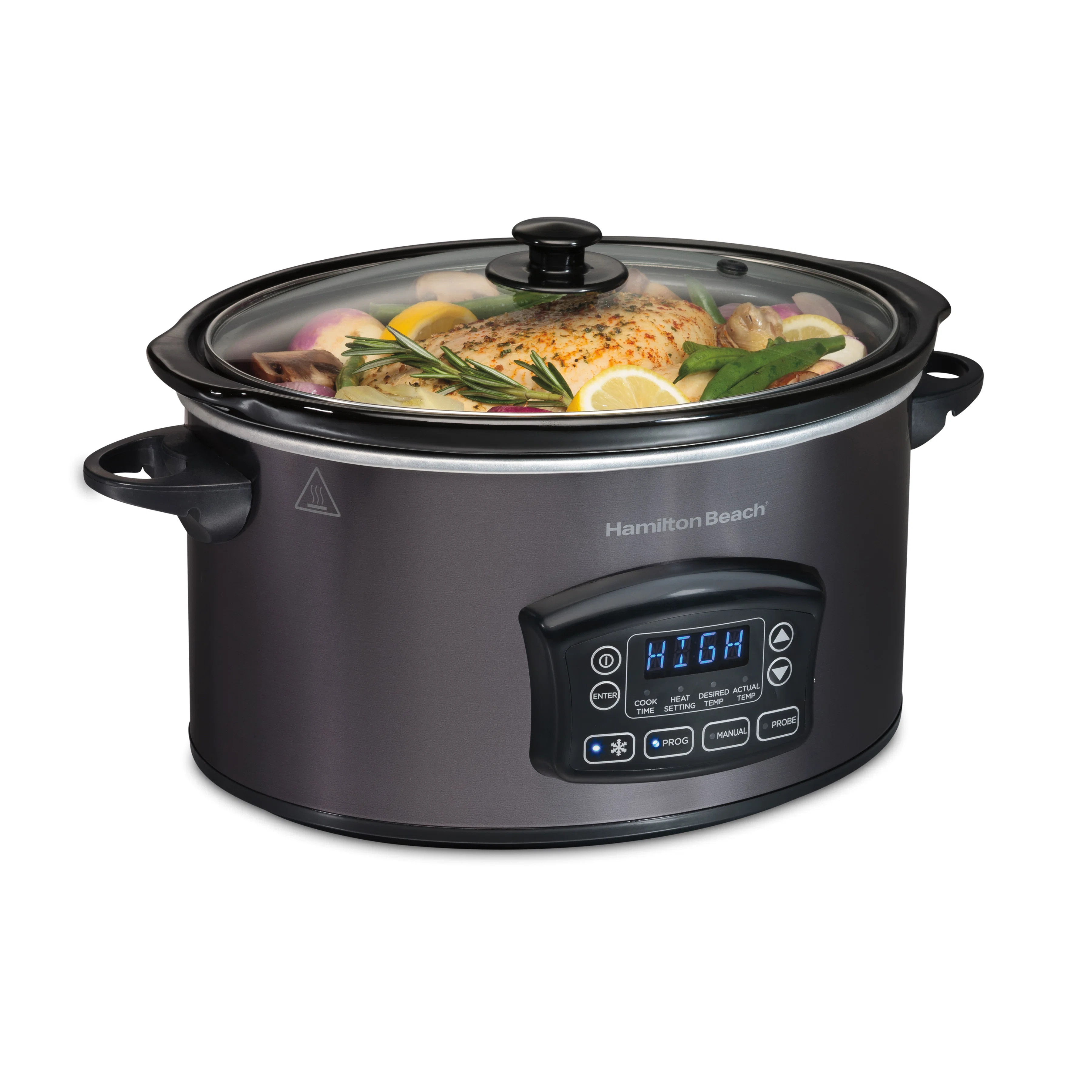 Hamilton Beach® 6 Quart Programmable Defrost Slow Cooker with Temperature Probe, Dishwasher Safe... | Wayfair North America