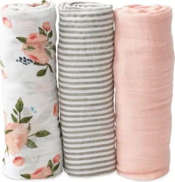 3-Pack Cotton Muslin Swaddle Blankets | Nordstrom