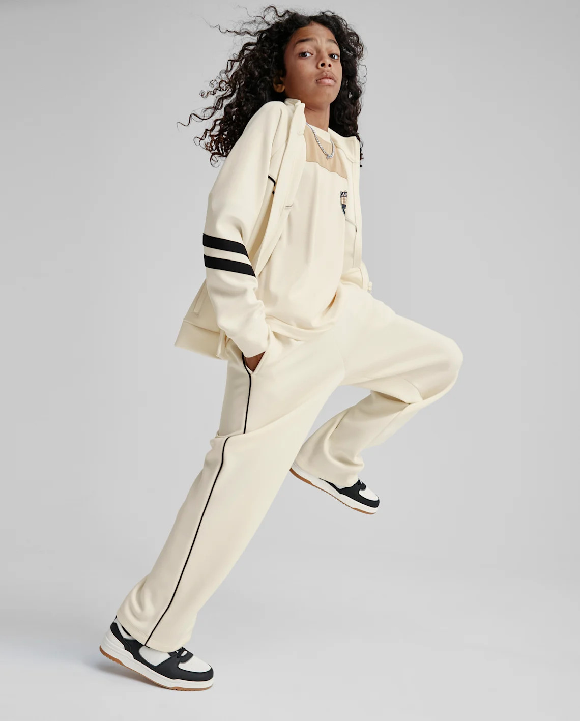 Kids Contrast Scuba Track Pants - cream | The Children's Place